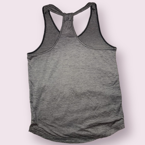 Gray micro stripe racerback work out tank - Picture 2 of 9